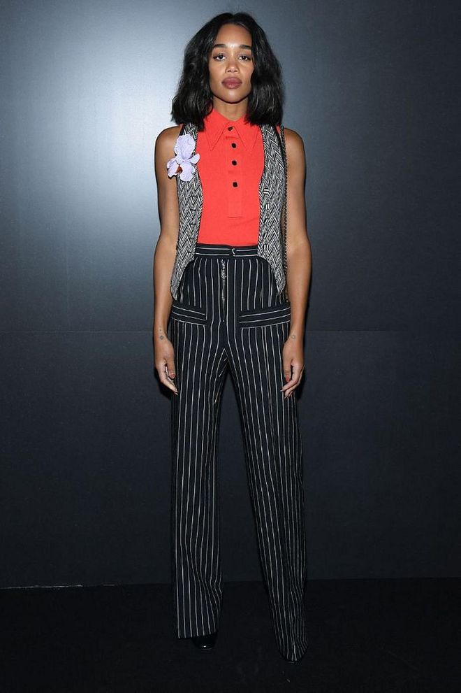Laura Harrier made a case for the waistcoat.

Photo: Pascal Le Segretain / Getty 