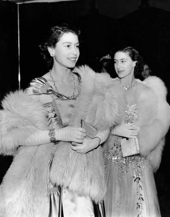 Elizabeth and Margaret are seen here all dressed up for an event in London. By this time, Elizabeth was 23 and Margaret was 19. Elizabeth married Prince Philip in 1947, and in late 1948, the couple welcomed their first child, Prince Charles.
Photo: Getty