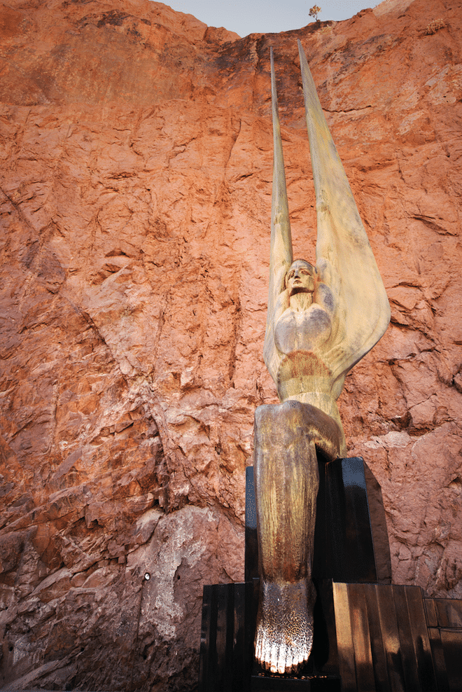 There's plenty of splendor to be found on either side of the iconic Hoover Dam, but for real luck, you're going to have to travel to the Nevada side where two huge winged statues known as the Winged Figures of the Republic keep watch over the canyon. Touching the statues toes, in particular, is said to bring good luck—and with the Las Vegas strip less than an hour away by car, it's no surprise that these lucky tootsies stay gleaming.
Photo: Getty