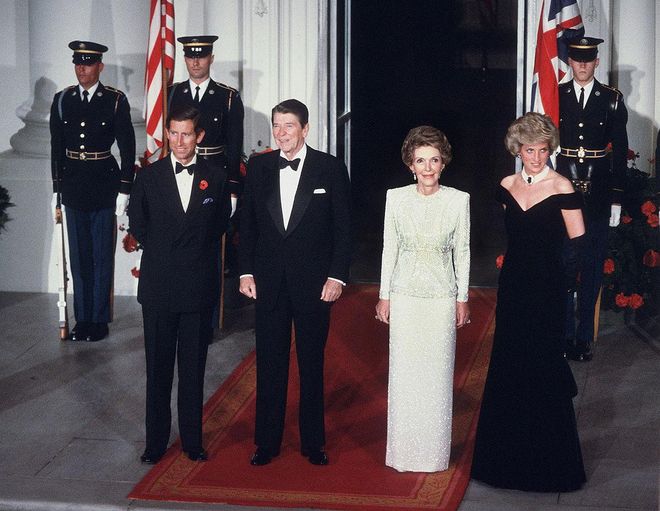 Meeting President Ronald Reagan and First Lady Mrs Nancy Reagan at the White House during a royal visit to the U.S. Photo: Getty