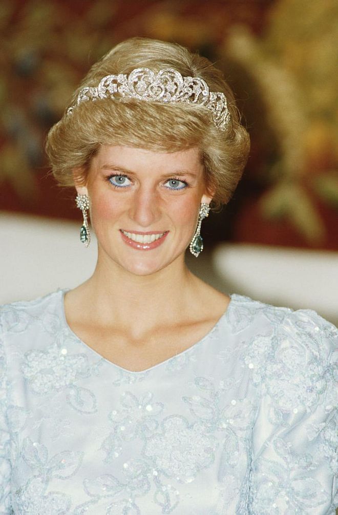 Though there is certainly no shortage of spectacular tiaras for members of the royal family to choose from, this one holds a special place in Diana's history. Plucked not from the Queen's collection but from Diana's own family's jewels, the Princess boldly opted for this topper instead of Queen Mary's Lover's Knot Tiara when she married Charles in 1981. Also not a piece that's Harry's to give—this diadem belongs to the Spencer family—it's one Meghan could certainly borrow it on the big day, should she so choose.
Photo: Getty