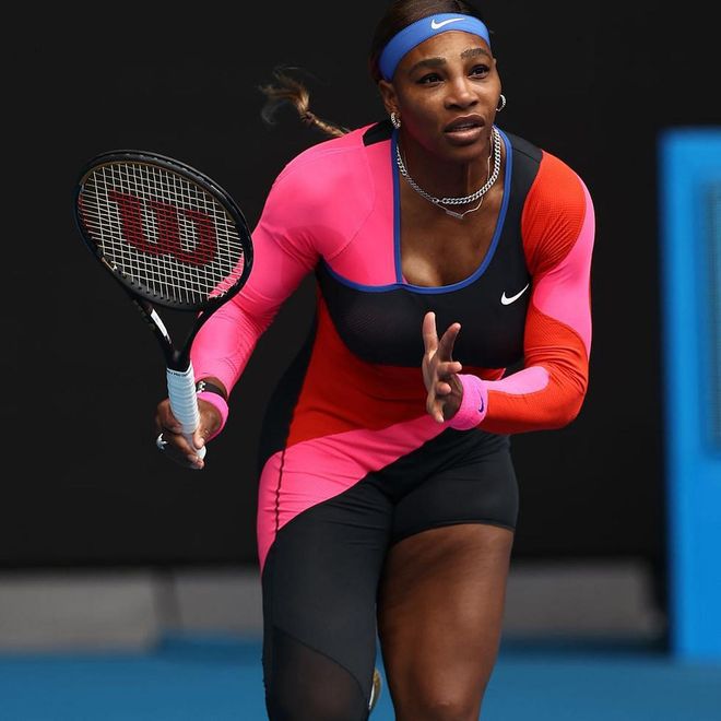 Serena Williams Pays Tribute To Sports Champion Flo-Jo In An Asymmetric Tennis Unitard