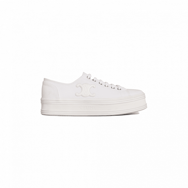 Canvas and calfskin sneakers, price unavailable, Celine
