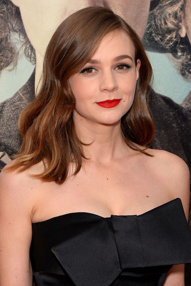 At the Suffragette premiere, Mulligan's lipstick had a serious wow-factor.
