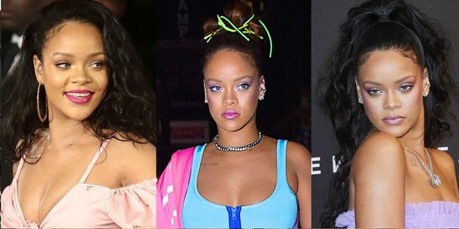 The launch of Rihanna's makeup line Fenty Beauty gave fans some of her most colorful and playful beauty looks yet.
