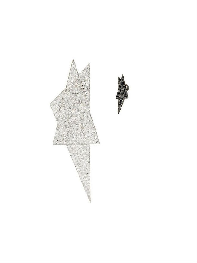 Geometric diamond earrings, $18,364, Farfetch
