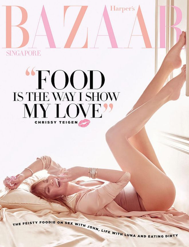 Model, entrepreneur and cookbook author Chrissy Teigen, shot for BAZAAR August 2017