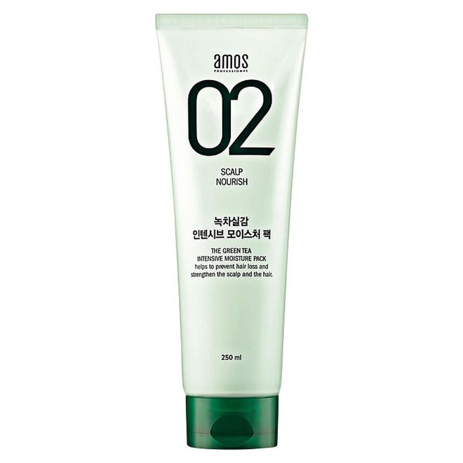 This lightweight conditioner locks in moisture while salicylic acid gently exfoliates the scalp and catechins strengthen hair from the root.

Feel The Green Tea Intensive Moisture Pack, $43, Amos