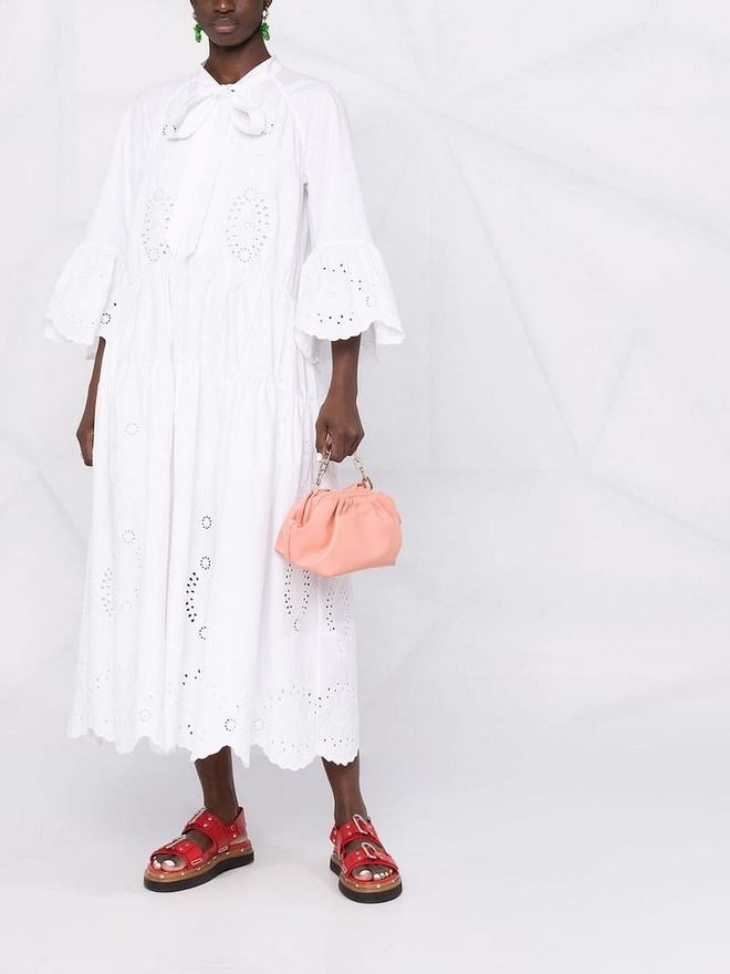 Broderie-Anglaise Cotton Dress, $716, Self-Portrait at Farfetch
