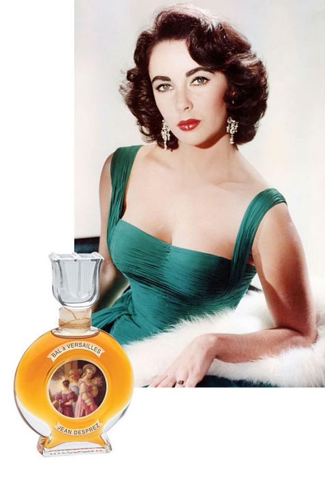 Nowadays, every boldface name has their own fragrance line—but Elizabeth Taylor was a pioneer when she launched her revolutionary perfume empire, spanning blockbuster scents like White Diamonds, Forever, and Passion. (To this day, White Diamonds remains the bestselling celebrity fragrance of all time.) In earlier days, however, Liz wore Jean Desprez Bal à Versailles, an oriental scent with notes of rosemary, orange blossom, sandalwood, and vanilla created in 1962. Taylor wore it on the set of Cleopatra, and also gifted the scent to Michael Jackson, who wore it for the rest of his life.