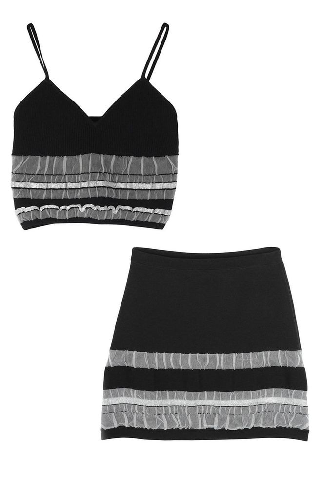 PH5 crop top, $150, and skirt, $250, ph5.com
