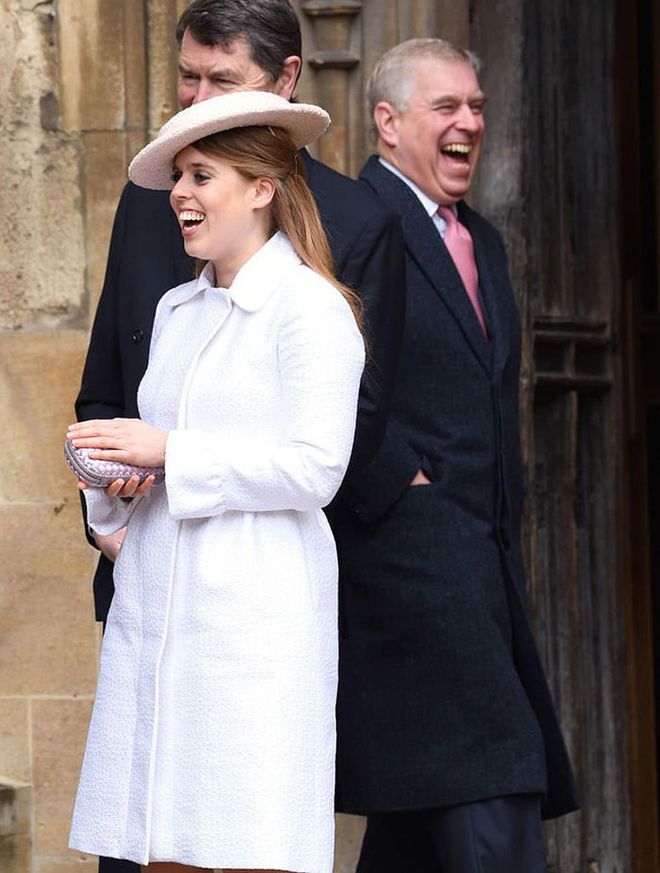 Princess Beatrice and her dad attend the Easter church service at St. George's Chapel.

Photo: Getty
