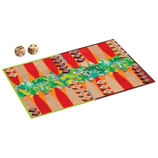This traditional game has received a fun twist—it is now played in a jungle setting. As players throw the dice and move their monkey from tree to tree, they will learn about strategy and foresight. A great multi-generational game.