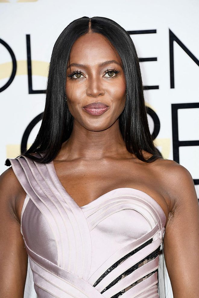 Naomi Campbell screams red carpet diva, thanks to her sleek, straight hair and ultra-glamorous lashes.

Photo: Getty Images