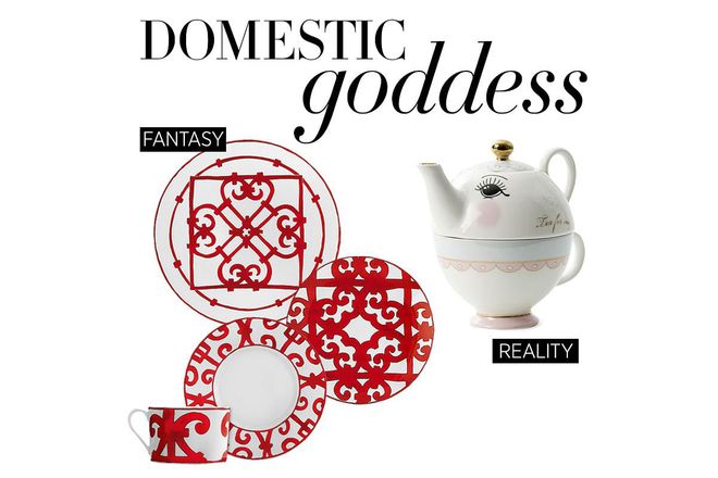 What do you get a woman who runs the house and keeps it spick and span? For a real treat, the graphic Hermès Balcon du Guadalquivir porcelain sets are perfect for those fancy dinners at home, but let's be honest, sometimes an offbeat teapot is what really matters. 