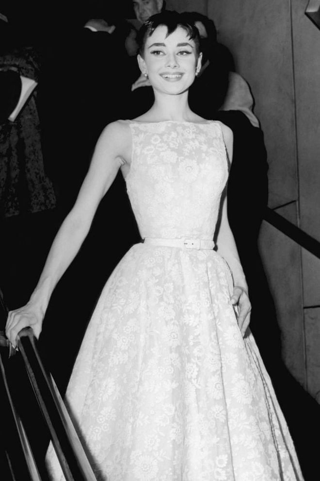 An icon on and off the screen, Audrey Hepburn often worked with the house of Givenchy for her red carpet appearances. This Givenchy gown still stands the test of time.