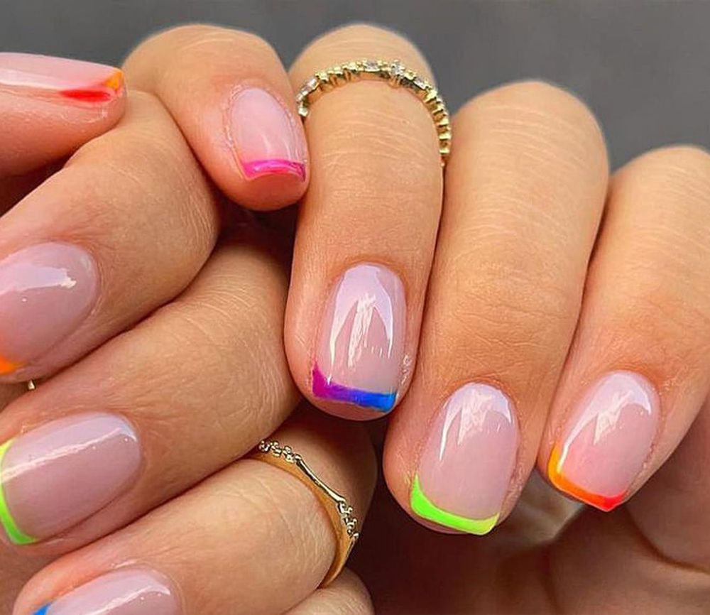 Colorful French Manicure Ideas