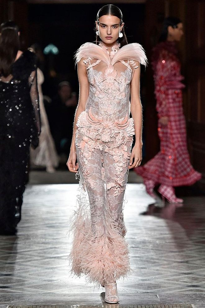 Nicole Kidman has been taking all kinds of risks this awards season – glittering green Gucci and sparkly tulle McQueen to name a few – and we've loved every single one. This detailed pink Givenchy gown would be another striking look, but one she would definitely look wonderful in.