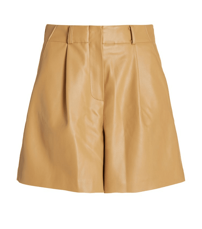 Manon Pleated Vegan Leather Shorts, US$180 (about S$245), The Frankie Shop at Moda Operandi