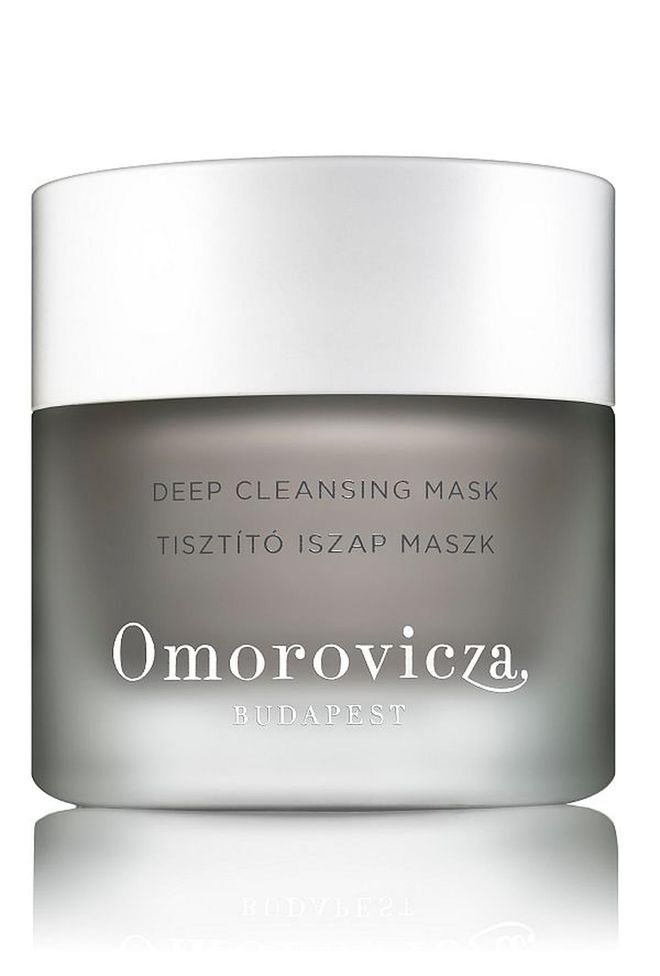 Dab Omorovicza’s Deep Cleansing Mask directly on errant spots for a calming overnight treatment. It purifies with Moor mud and soothes inflammations with Hungarian thermal water.