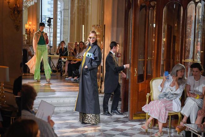 The actress brought down the house at Miu Miu's Cruise 2019 show in Paris.

Photo: Getty