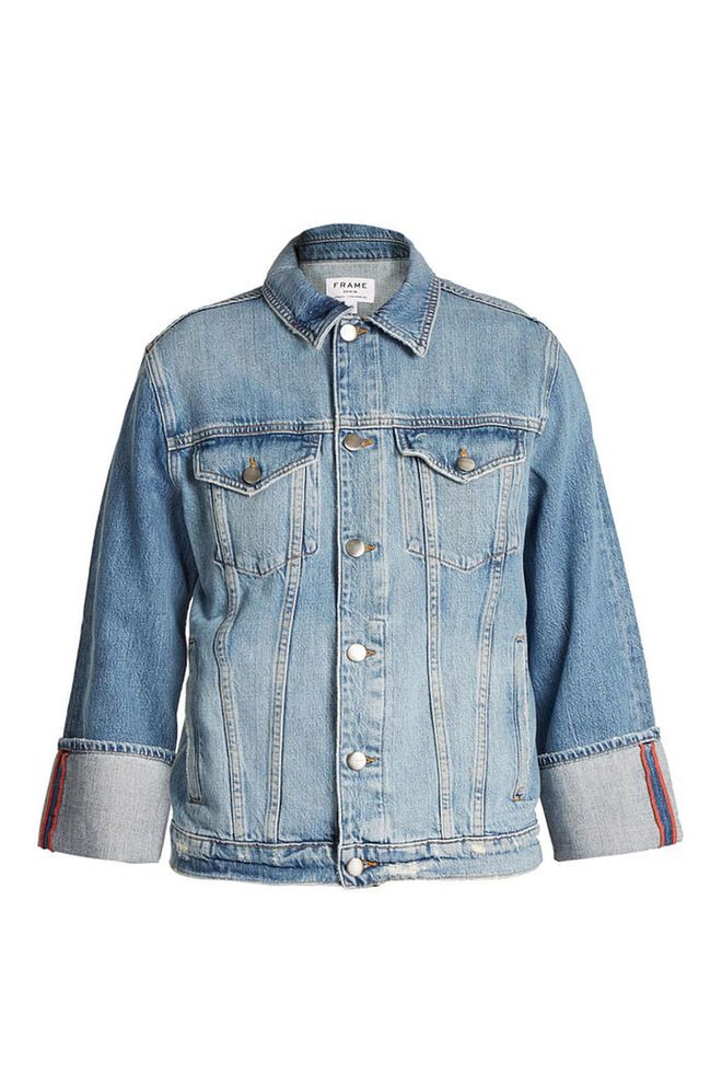Statement sleeves are a big deal this season, so opt for Frame's reverse cuff denim jacket.
Reverse cuff jacket, £390, Frame at Matches Fashion