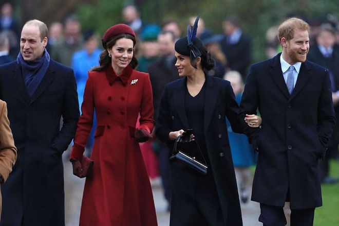 Kate and Meghan were chatting as they made their way to the church.