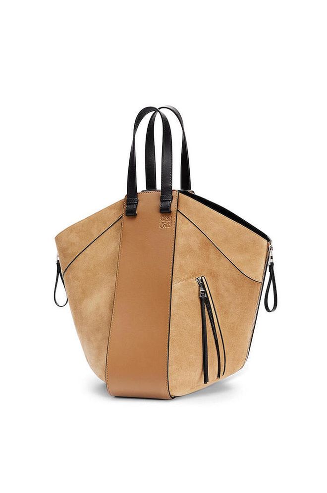Hammock Tote Bag In Calfskin And Suede, $4,300, Loewe