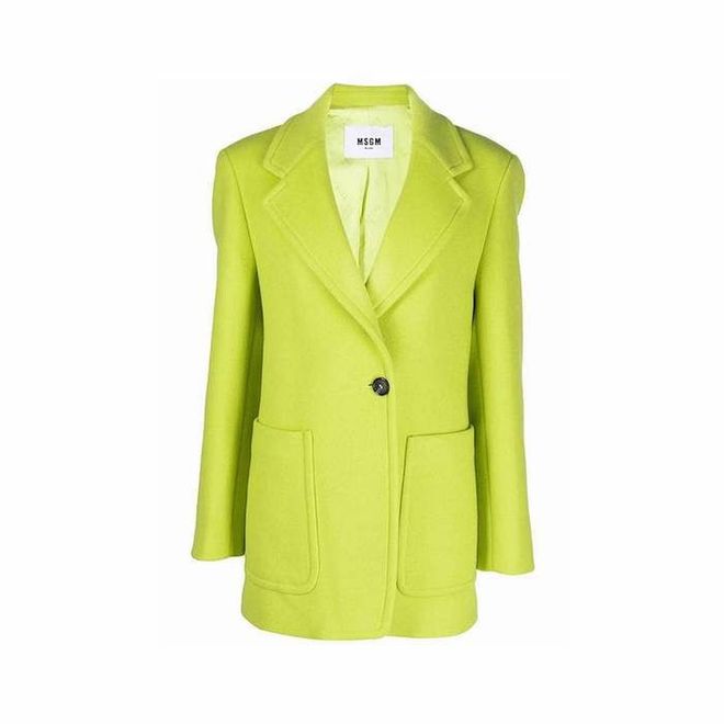 Notched Lapels Single-Breasted Blazer, $607, MSGM at Farfetch
