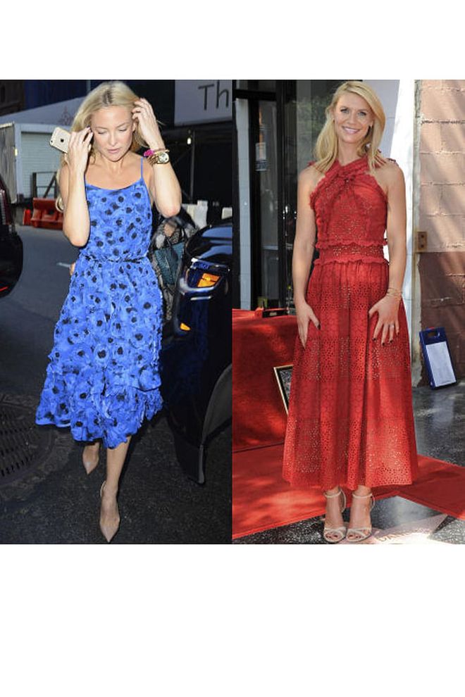 Just as the weather is starting to warm up, you'll want to show your girly side in florals or a light lace.
Pictured: Kate Hudson, Clare Danes. Photo: Getty