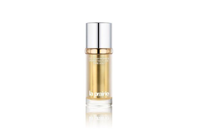 The gold infused La Prairie Cellular Radiance Fluide Gold, $860, also packs antioxidants and peptides so skin is more radiant and more resilient with each application. 