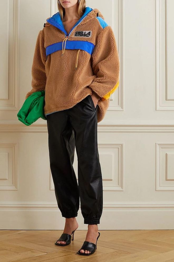 NET SUSTAIN Marlee Oversized Paneled Recycled Fleece And Shell Hoodie, $1,452, Stella McCartney at Net-a-Porter