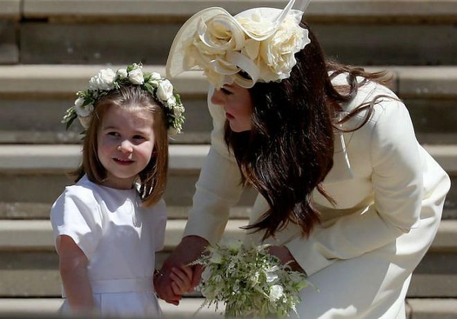 The Duke and Duchess of Cambridge's only daughter, Princess Charlotte, is now an experienced bridesmaid, having featured at both her Uncle Harry's wedding in May and aunt Pippa's wedding last year.