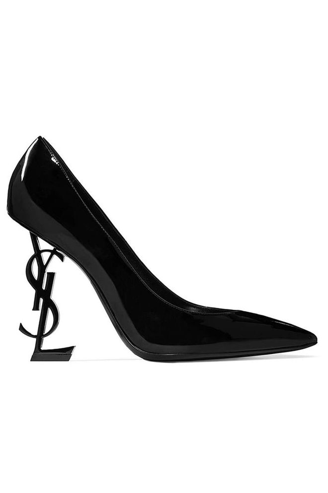 Saint Laurent's logo heels became one of the most Instagrammed styles of summer 2017 and their cult-like popularity shows no sign of waning for the season ahead.
Patent pumps, £770, Yves Saint Laurent at Net A Porter.