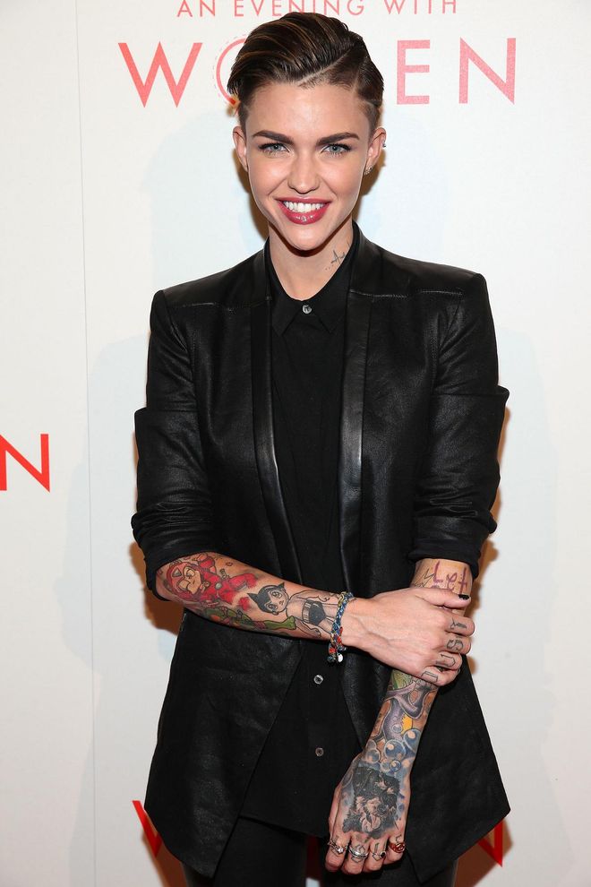 BEVERLY HILLS, CA - MAY 10:  Model Ruby Rose attends The L.A. Gay &amp; Lesbian Center's 2014 An Evening With Women (AEWW) at The Beverly Hilton Hotel on May 10, 2014 in Beverly Hills, California.  (Photo by Imeh Akpanudosen/Getty Images)
