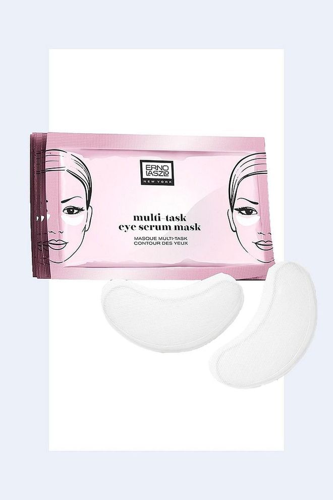 “Leaving the undereye area untreated can cause puffiness and darkness. Use Erno Laszlo's Mutli-Task Eye Serum Mask to smooth texture and add radiance, then target the darkness with an illuminating concealer, like Maybelline Age Rewind.” —Kelli J Barlett, director of artistry for Glamsquad