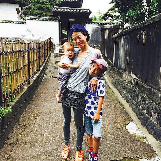 Yoko’s kids, Motoki and Keito, enjoy food-hunting in Japan.