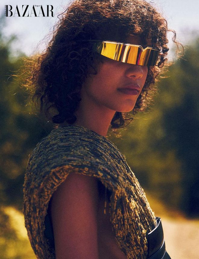 Dress; sunglasses, Louis Vuitton.

Photo: Alvin Kean Wong
