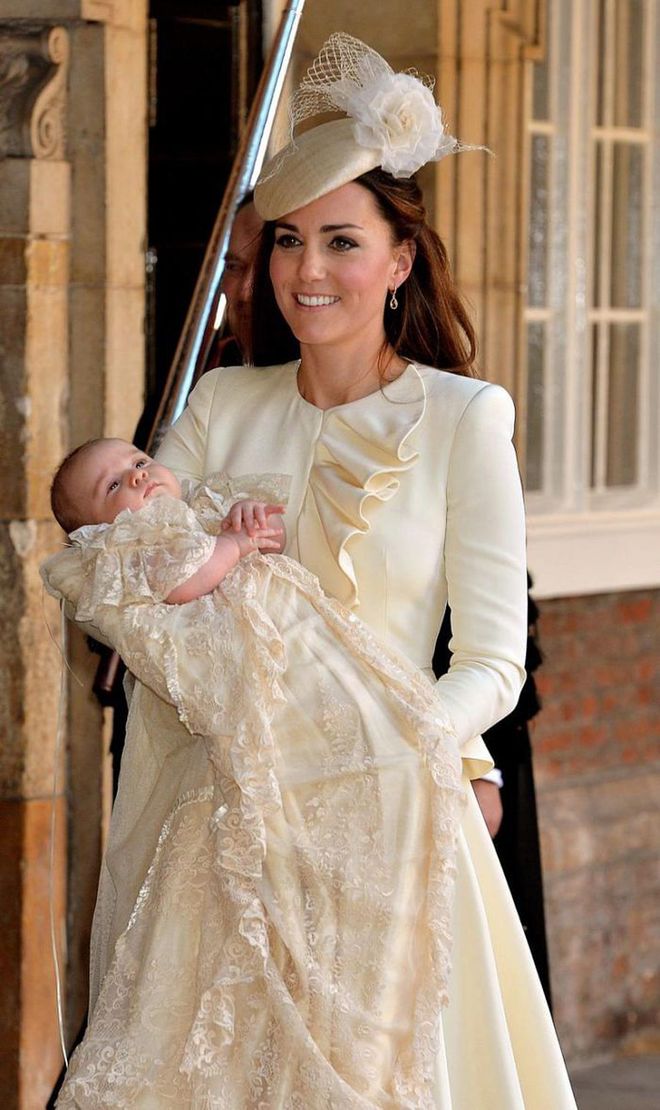 Kate wore Alexander McQueen to George’s christening.
Photo: Getty