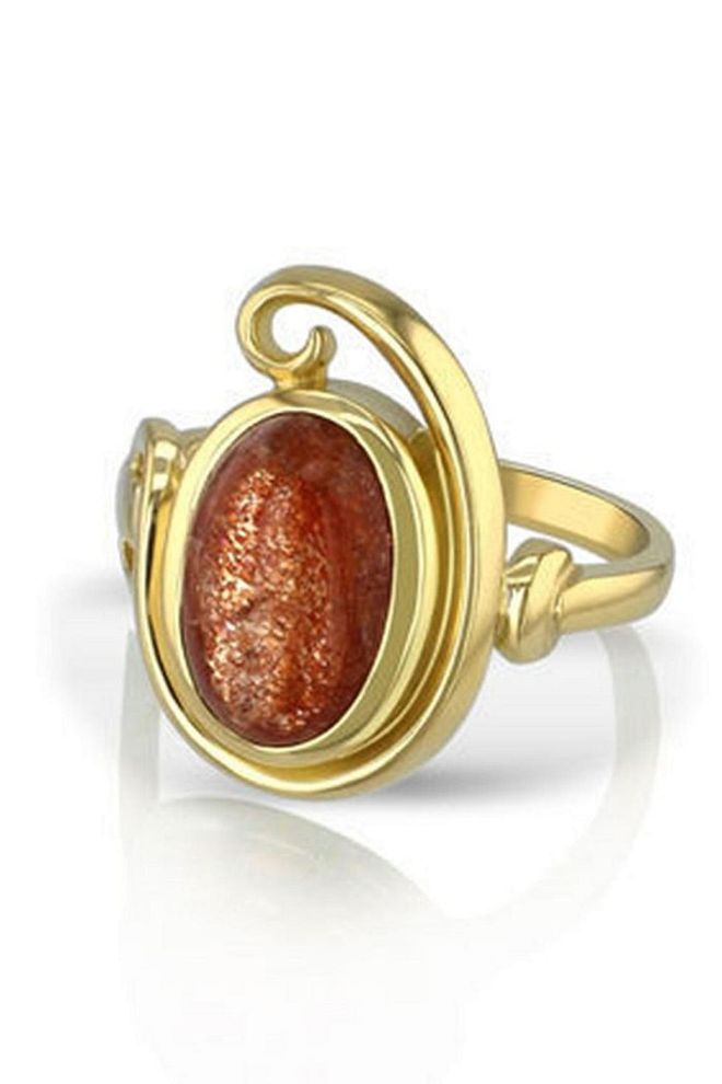 Make an impact with this dazzling gold-set sunstone ring. Catherine Best Sunstone Ring, S$1,761