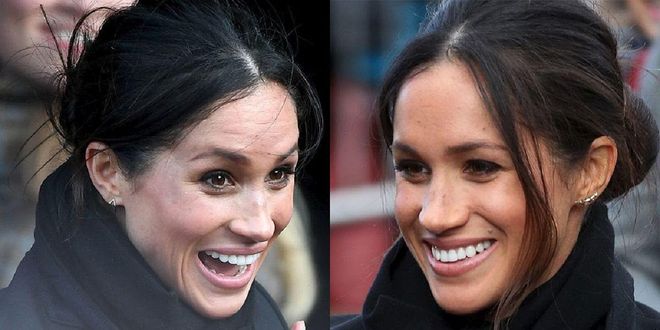 Everyone was too busy looking at Meghan's messy bun during her January visit to Cardiff Castle to notice her asymmetrical studs. On her right side she wore Zofia Day's Dash Ear Studs, while in her left ear she had Gabriela Artigas's Yellow Triple Shooting Star Earring. You can actually buy both as a single earring instead of a pair!

"It shows that she has a very down-to-earth attitude while still presenting herself with sophistication," Zofia Day founder Lisette Polnyn told People of Meghan's playful look. Photo: Getty