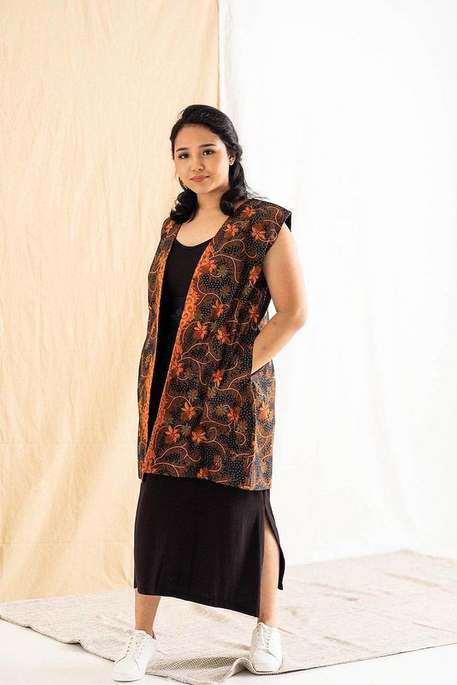 Batik Long Line Vest | Taman Sari, $129, Studio Gypsied 