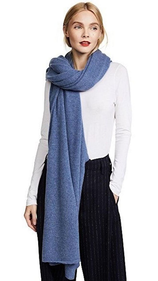 A light scarf, like this one from White + Warren, is one of the most versatile items you can pack while traveling. Not only does the fabric serve as a fashion accessory, but it can also function as a blanket on a chilly plane. Tired? Bundle it up to use as a pillow. Heading into a religious site? Drape it over your shoulders, or use it to cover your head for modesty.