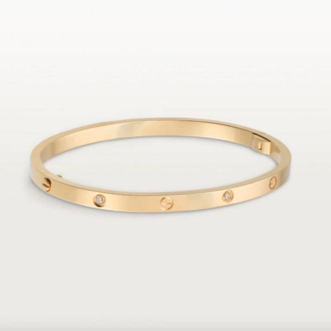 Cartier Love bracelet, small model, 6 diamonds, $9,300