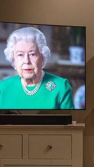 Queen Elizabeth giving a speech