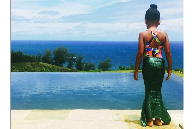 Blue Ivy even morphed into a mini mermaid for the family's island getaway. Photo: Beyonce.com