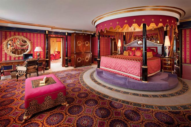 Considered one of the most extravagant hotels in the world, Dubai's Burj Al Arab  Jumeirah goes all out for guests staying in the $8,900 per night Royal Suite. One of the coolest amenities on offer in the duplex—which also includes a rotating canopy bed and private cinema—is the  24-karat Gold iPad given to each guest upon arrival. iPads are programmed with access to all guest services and hotel information, and guests can purchase the  64 GB version for $8,154.65.