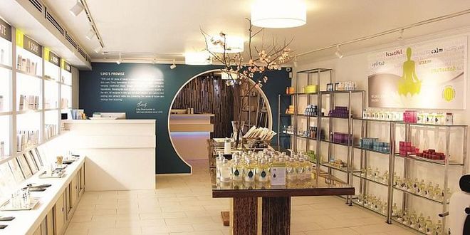 The retail space at Ling Spa at Union Square stocks the full range of Ling Skincare