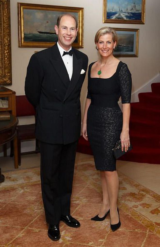 Sophie and Edward looking quite sleek for a formal evening.
Photo: Getty