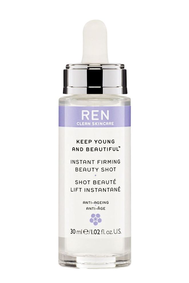 I swear by REN’s Instant Firming Beauty Shot, Omega 3 Optimum Skin Serum Oil and Sirtuin Phytohormone Replenishing Cream.